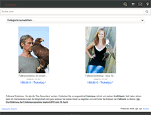 Tablet Screenshot of falknerei-erlebnis.com